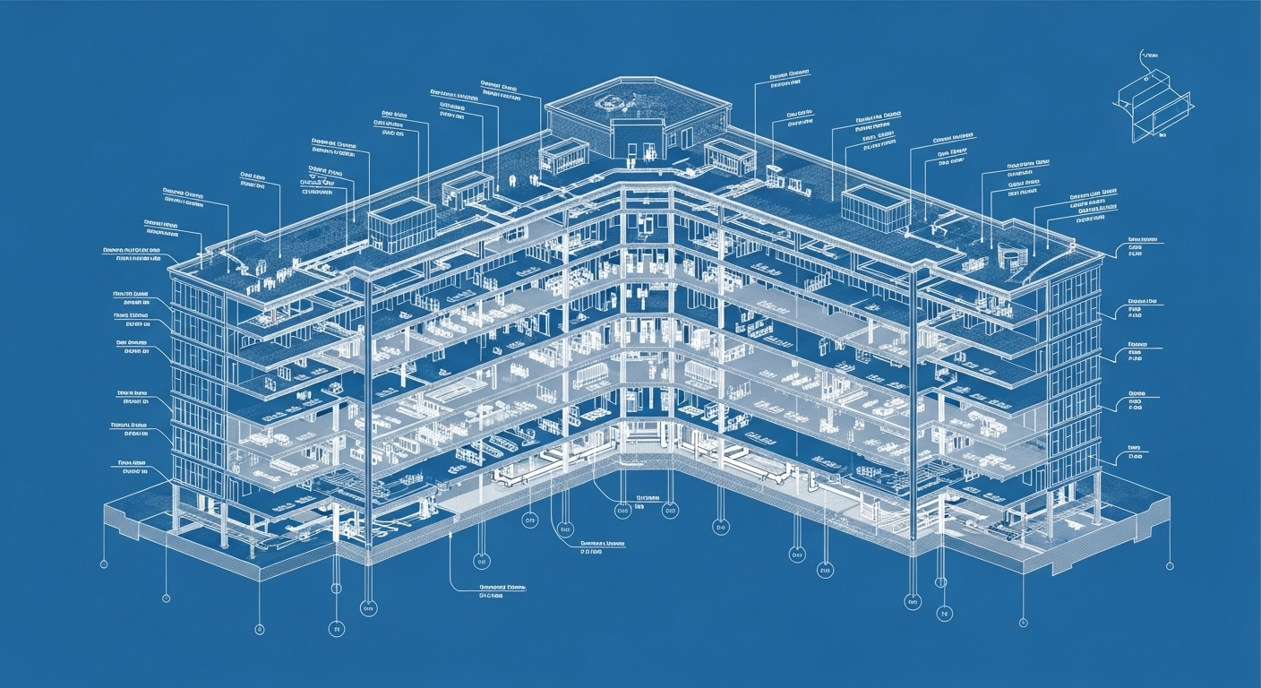 Blueprint Floor Plan - SiteSense AI-powered site inspection platform showing interactive floor plans with issue markers and professional documentation tools